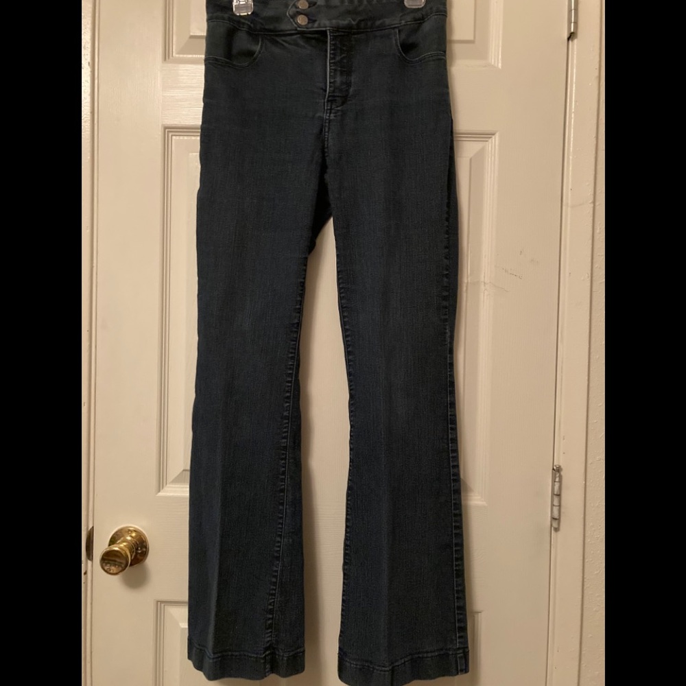 High waisted flare jeans.